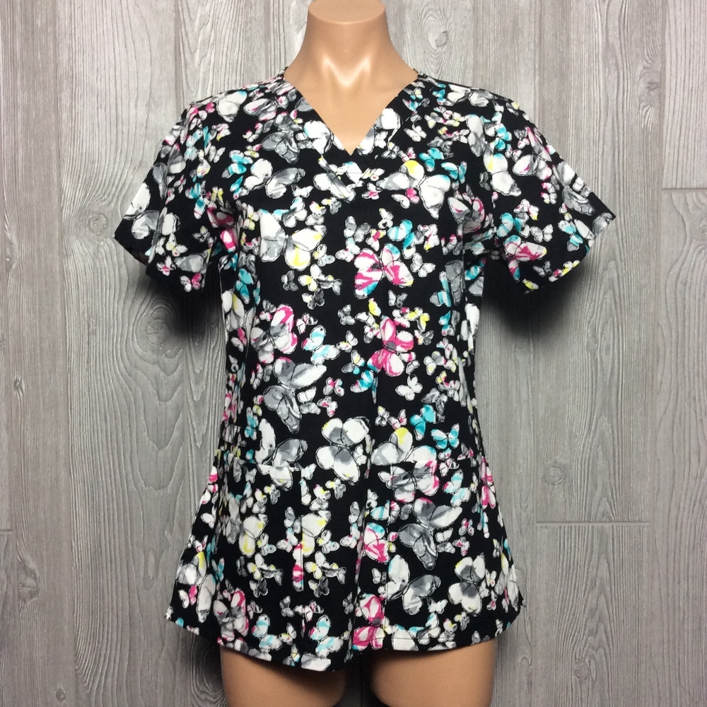New Flying Butterfly Scrub Top